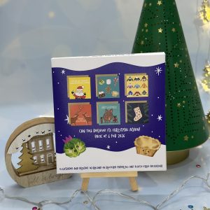 6 Jolly Christmas cards Blue