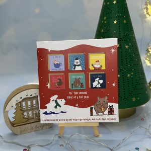 6 Jolly Christmas cards Red
