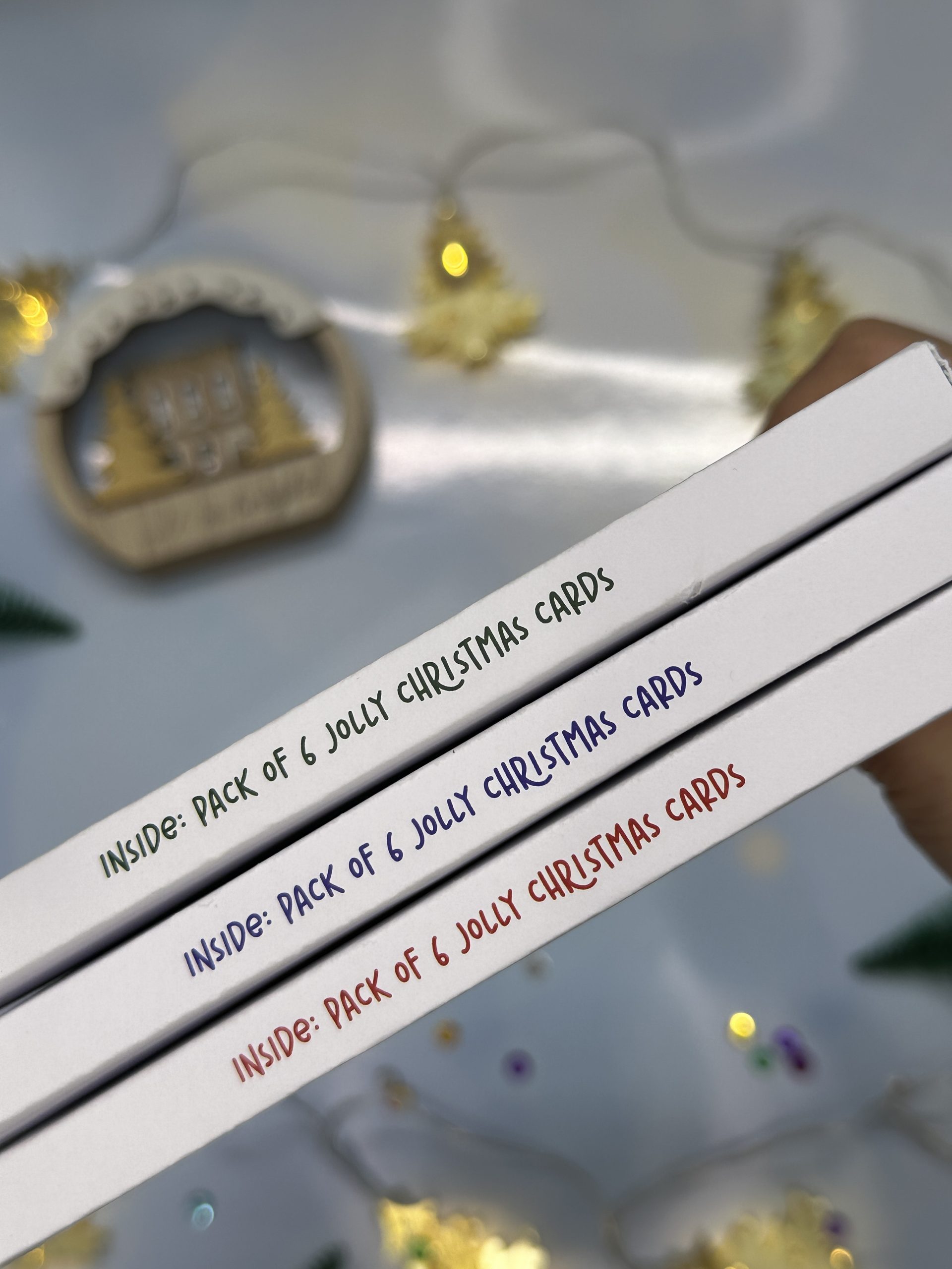 6 Jolly Christmas cards Red - Image 9
